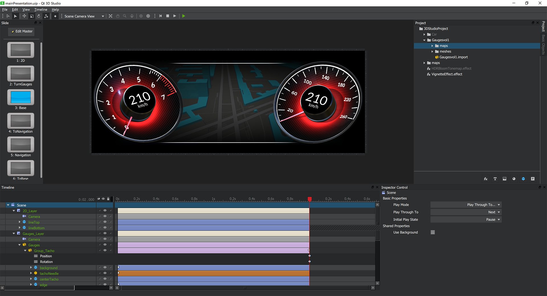 Real-time 3D User interfaces can be easily created with Qt 3D Studio