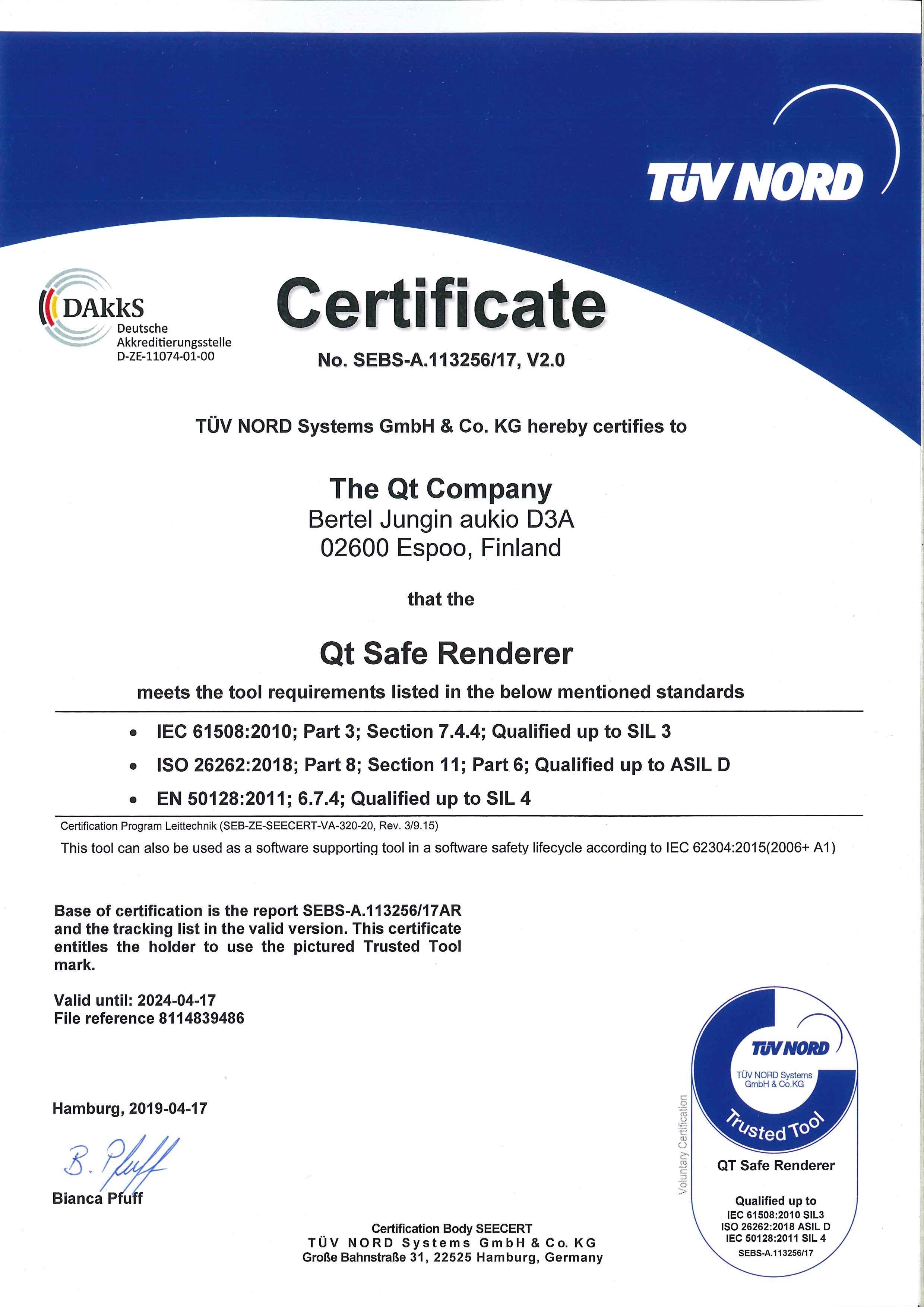 Qt_Safe_Renderer_certificate_May_2019