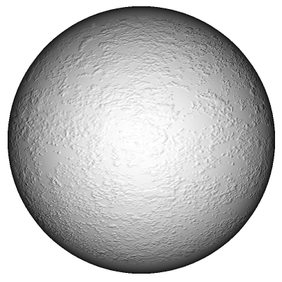 A sphere with a bump map