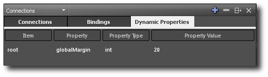 The dynamic properties tab.