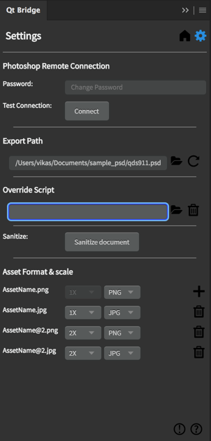 Override script settings